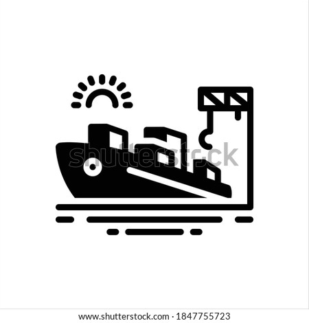 vector line icon for port