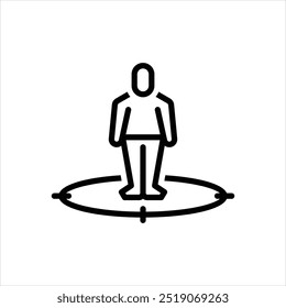 Vector line icon for position