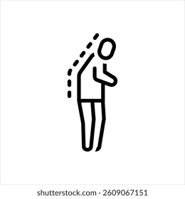 Vector line icon for posture