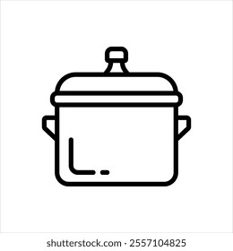 Vector line icon for pot