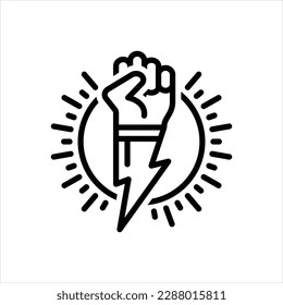 Icono de línea de vector para alimentación