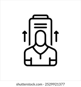 Ícone de linha de vetor para ligar