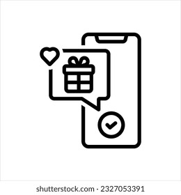 Vector line icon for pre