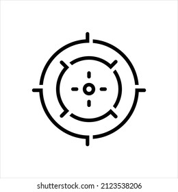 Vector line icon for precision
