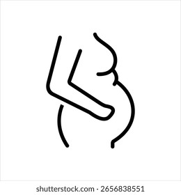 Vector line icon for pregnancy
