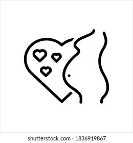Icono de línea de vector para embarazadas