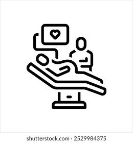 Ícone de linha de vetor para grávida