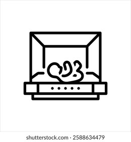 Vector line icon for premature birth