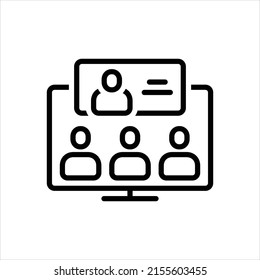 Vector line icon for presence