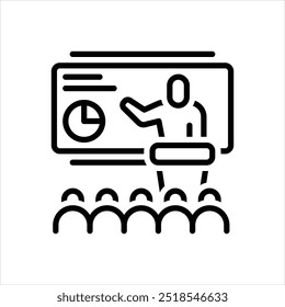 Vector line icon for presenting