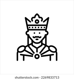 Icono de línea de vector para príncipe