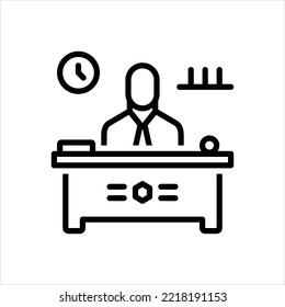 Vector line icon for principal