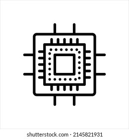 Vector line icon for processors