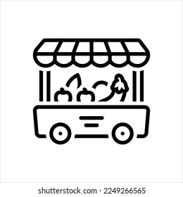 Vector line icon for produced