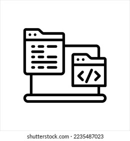 Vector line icon for programs