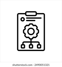 Vector line icon for project management