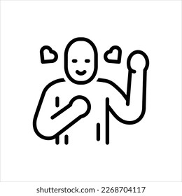 Vector line icon for promised