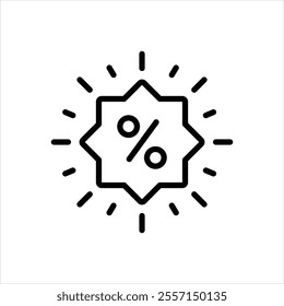 Vector line icon for promotion