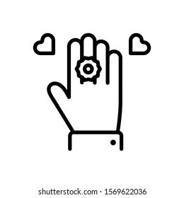 Vector line icon for proposed