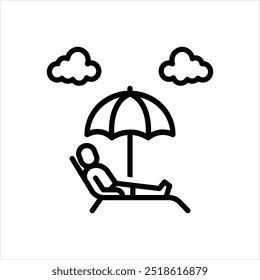 Vector line icon for protect