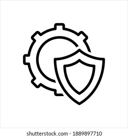 Icono de línea de vector protegido