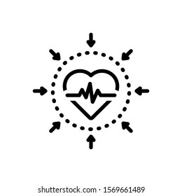 Vector line icon for protection