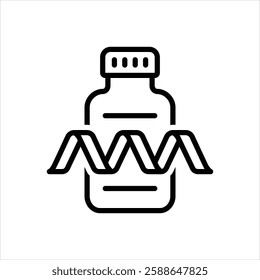 Vector line icon for protein