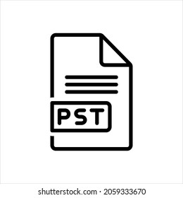 Vector line icon for pst