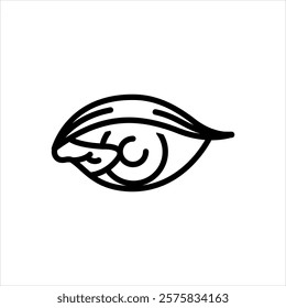 Vector line icon for pterygium
