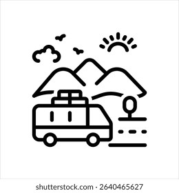 Vector line icon for public holiday