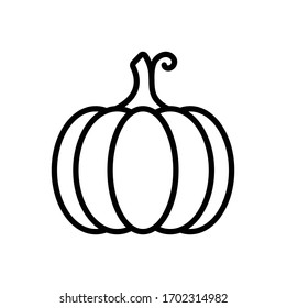 Vector line icon for pumpkin