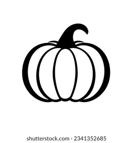 Vector line icon for pumpkin.