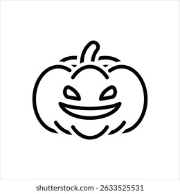 Vector line icon for pumpkin