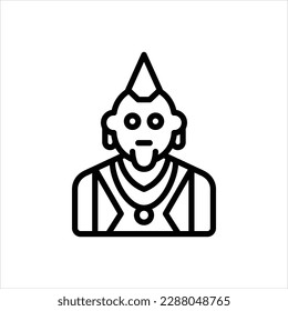Vector line icon for punk