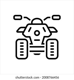 Vector line icon for quad