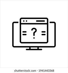 Vector line icon for queries
