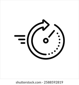 Vector line icon for quick