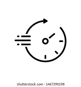 Vector line icon for quickly