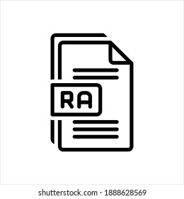 Vector line icon for ra