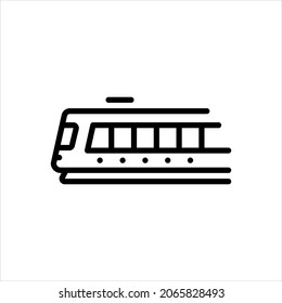 Icono de línea de vector para riel