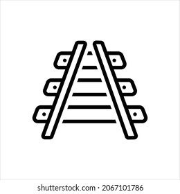 Icono de línea de vector para ferrocarril