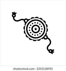 Vector line icon for rakhi