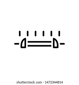 Vector line icon for range