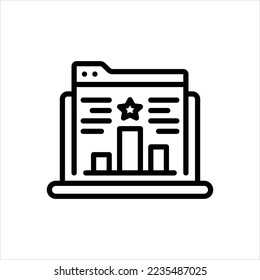Icono de línea de vector para rangos
