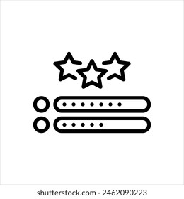 Vector line icon for rating