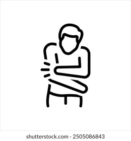 Vektorliniensymbol für Reaktion