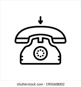 Vector line icon for receiver