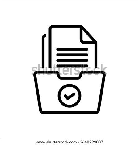 Vector line icon for record keeping