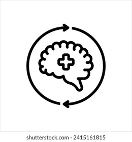 Vector line icon for recovery