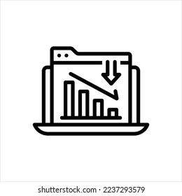 Vector line icon for reduces